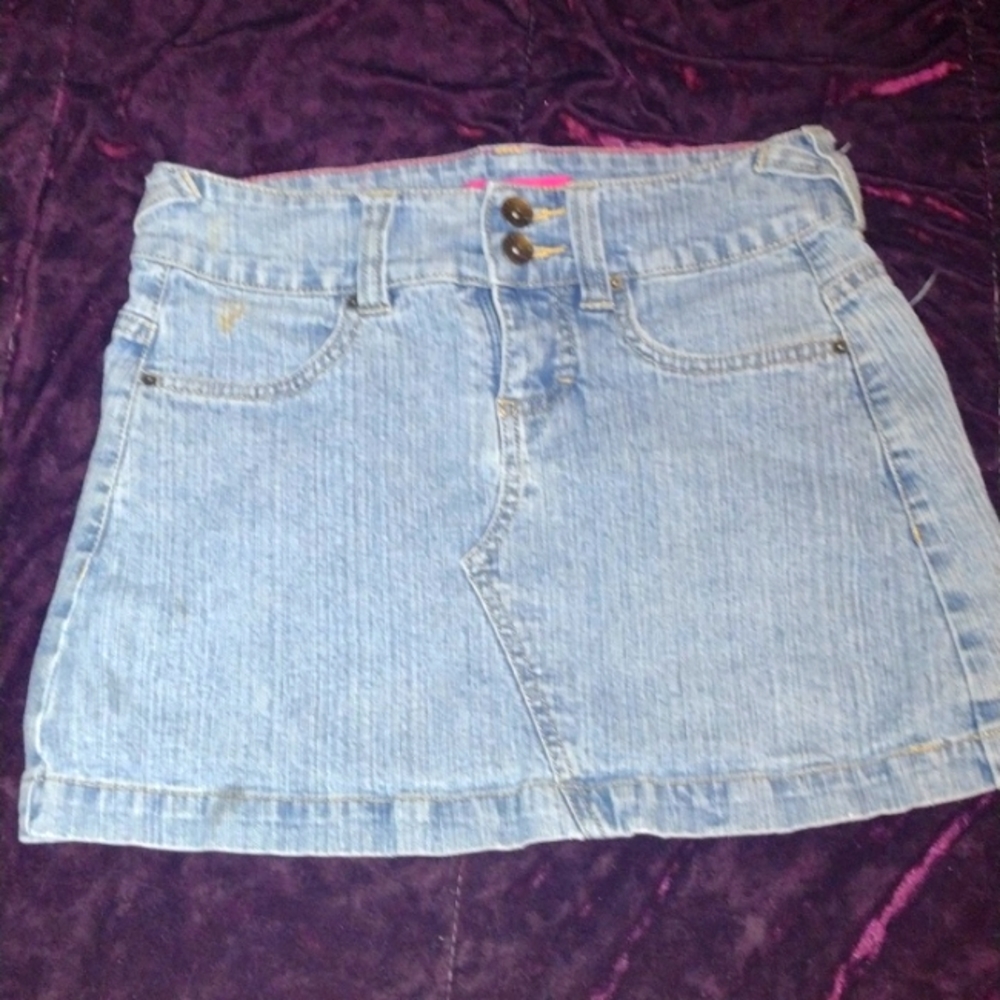 Mini jean skirt